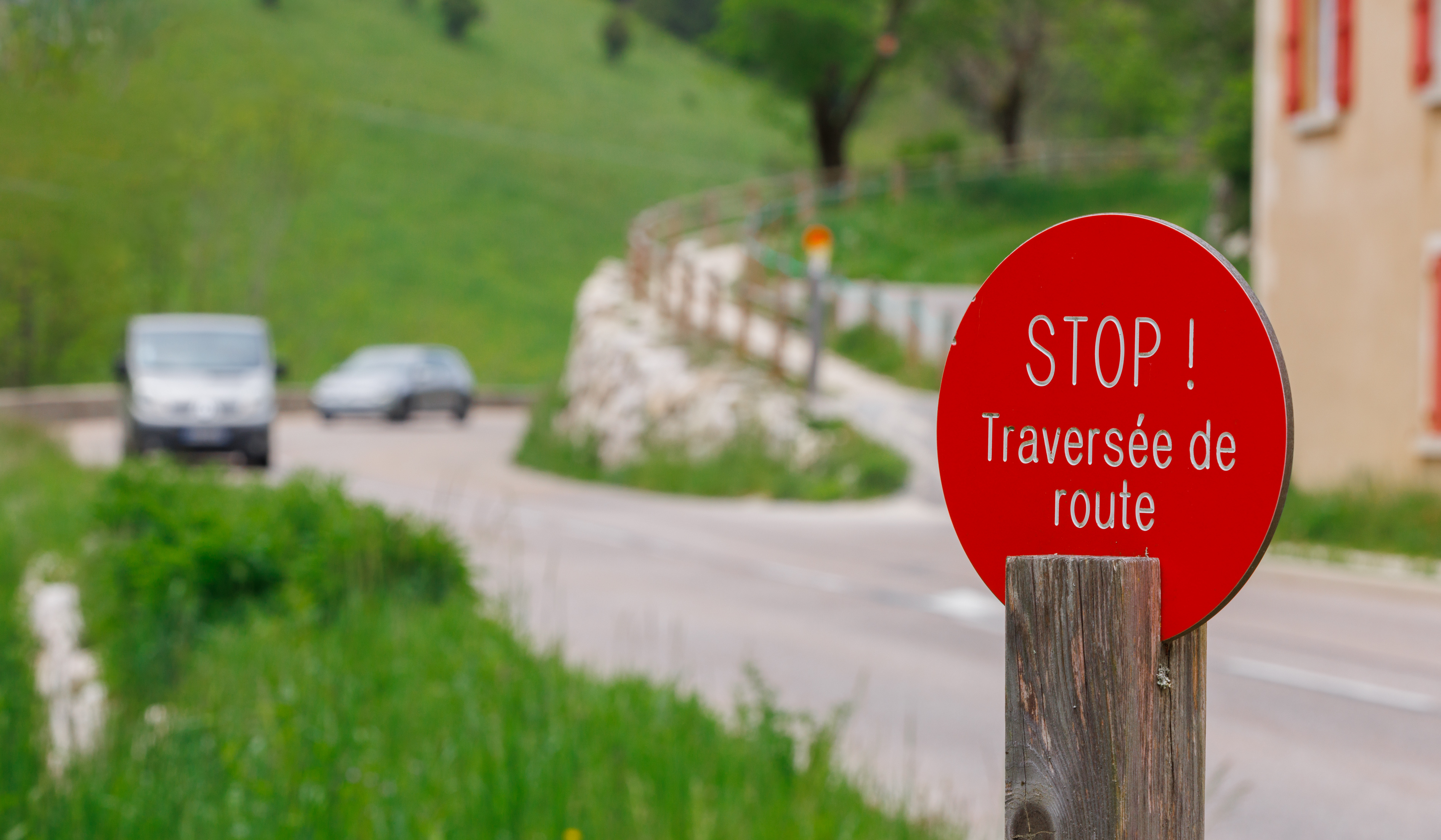 Panneau traversée route - ViaVercors