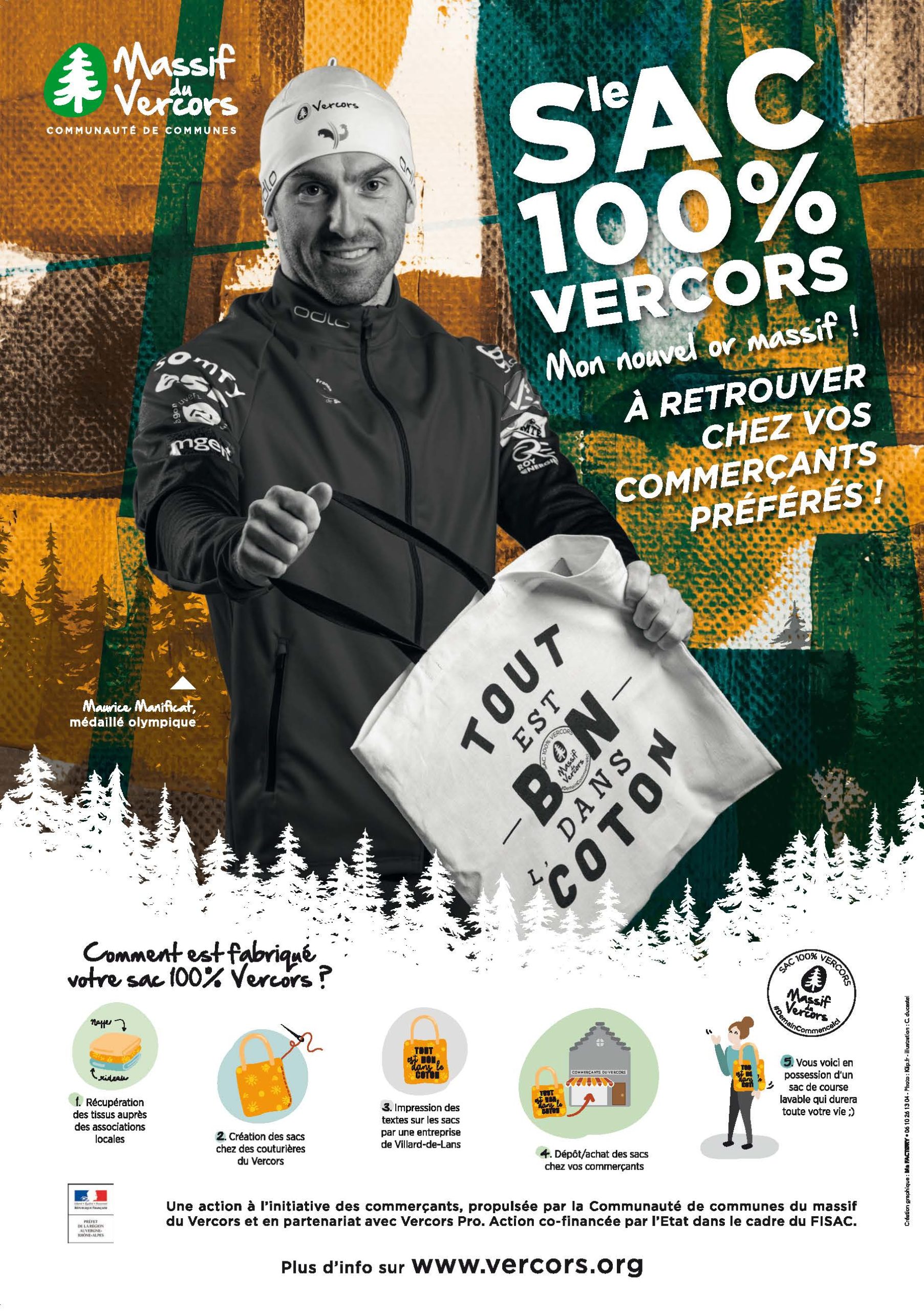 Affiche Sacs 100% Vercors - Demain Commence ici